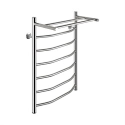 Полотенцесушитель ВИКТОРИЯ - ТРАПЕЦИЯ, с ПОЛКОЙ, 500х800 мм, труба - "1" x 2 мм, нержавеющая сталь, полированная - фото 41681