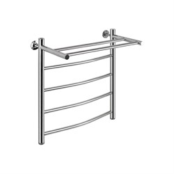 Полотенцесушитель КЛАССИК-ДУГА, с ПОЛКОЙ, 500х600 мм, труба - "1" x 2 мм, нержавеющая сталь, полированная - фото 41728