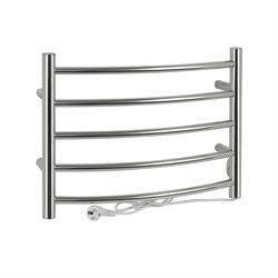 Полотенцесушитель электрический, КЛАССИК, ПРЕМИУМ, ДУГА, 400 х 530 х 80 мм, на 5 перекладин с сухим ТЭНом, 65 W, t - 50°С, из нержавеющей стали - фото 41737