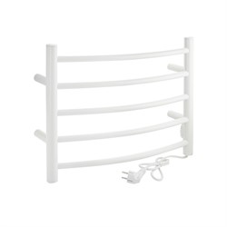 Полотенцесушитель БЕЛЫЙ, электрический КЛАССИК-ПРЕМИУМ-ДУГА 415 х 540 х 80 мм на 5 перекладин с сухим ТЭНом, 65 W, t - 50°С - фото 41757