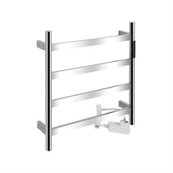 Полотенцесушитель электрический, 475 х 505 х 90 мм, лесенка 4 перекладины, 75 W, из нержавеющей стали, сенсорное управление с таймером до 24 часов, цвет ХРОМ. - фото 41822