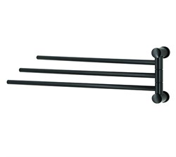 K-1033BLACK Держатель полотенец тройной - фото 44764