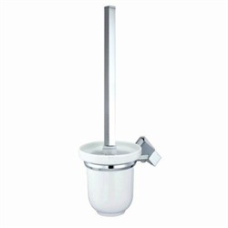 Аксесс Aller K-1127C Щетка для унитаза (блистер), КЕРАМИКА, с подств, навесная, хром - фото 48076