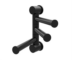 K-1053BLACK Держатель полотенец тройной - фото 48813