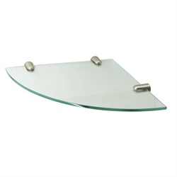 K-533NICKEL Полка  стеклянная угловая - фото 49196