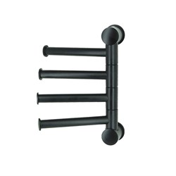 K-1054BLACK Держатель полотенец четверной - фото 49254