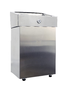 Корзина для мусора с конусным отверстием металлическая 27л сталь - фото 49336