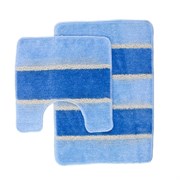 Комплект ковриков для ванной (2 предмета) 45х70см и 45х45см SERA голубой