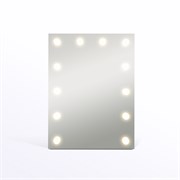 Зеркало гримёрное с подсветкой 60x80 см на 12 светодиодных ламп с цоколем Е14 (без ламп)