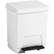 Контейнер для мусора пластиковый белый 23 л.с педалью
