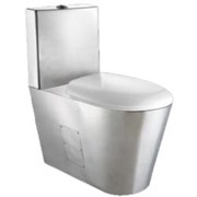 Унитаз из нержавеющей стали со сливным баком 680х370х620 матовый, 13016.S