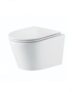 Унитаз подвесной, сиденье s/close Nofer Nantes 515x355мм 23013 белый