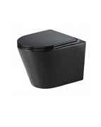 Унитаз подвесной, сиденье s/close Nofer Nantes 515x355мм 23031 матовый чёрный
