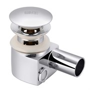 Сифон хромированный для раковины с внешним и внутренним переливом и донным клапаном KG-A100