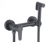 Смеситель с гигиеническим душем D180202-A,  чёрный
