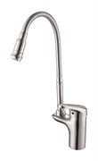 Смеситель для кухни c гибким изливом D155460-Q,  хром