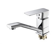 Смеситель для раковины/кухни с поворотным изливом, квадратный  D151368,  хром