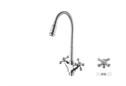 Смеситель для кухни  с гибким поворотным изливом  D156819-Q,  хром