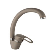 Смеситель для кухни с  поворотным изливом  D150409-W,  светло-бежевый, матовый