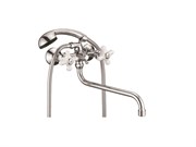 Смеситель для ванны с круглым изливом, керамическая ручка D145806,  хром