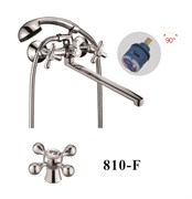 Смеситель для ванны с плоским изливом D146810-F,  хром