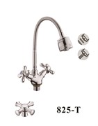 Смеситель для кухни  с поворотным гибким изливом D153825-T,  хром