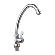 Кран на одну воду, металлокерамика, хромированный