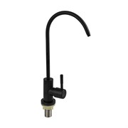 Кран на одну воду для фильтра, из нержавеющей стали марки 304, чёрного цвета