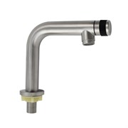 Кран на одну воду, ручка перекрытия воды на изливе, из нержавеющей стали марка 304, цвет САТИН.