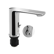 Смеситель сенсорный для раковины, с регулировкой температуры воды на корпусе, латунный корпус, цвет ХРОМ.