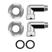 Американка хромированная, угловая, к полотенцесушителю 1х3/4, г/ш