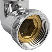 Американка хромированная, угловая, к полотенцесушителю, 1х1 г/г