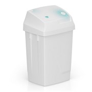 Мусорное ведро с крышкой TTS Lindy Swing белое, 25 л