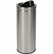 Ведро мусорное  30 л с качающейся крышкой серебристое 60×25×25 см