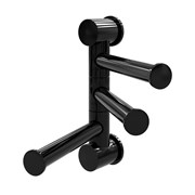 K-1053POLISHED BLACK Держатель полотенец тройной