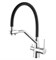 смеситель  для кухни с подключением  фильтра питьевой воды.латунь+цинк      (хром +чёрный силикон носик) - фото 32602