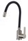 Смеситель для кухни с гибким силиконовым изливом H155316-1,  чёрный и  сатин - фото 32752
