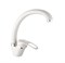 Смеситель для кухни с  поворотным изливом  D150409-C,  белый, матовый - фото 32877