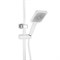 Смеситель + стойка душевая "тропический душ" с двумя лейками и гигиеническим душем, корпус АБС пластик, цвет БЕЛЫЙ - фото 39482