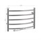 Полотенцесушитель электрический, КЛАССИК, ПРЕМИУМ, ДУГА, 400 х 530 х 80 мм, на 5 перекладин с сухим ТЭНом, 65 W, t - 50°С, из нержавеющей стали - фото 41739
